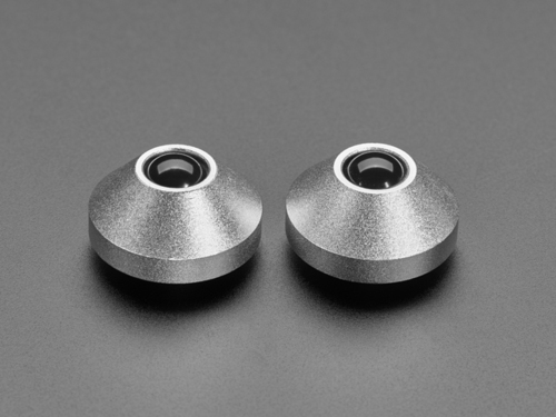 Silver Anodized Aluminum Bumper Feet - Pack of 2