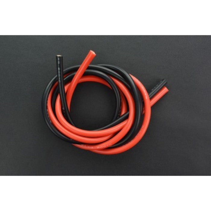 High Temperature Resistant Silica Gel Silicone Wire (8AWG 10mm2 1m Red  Black)