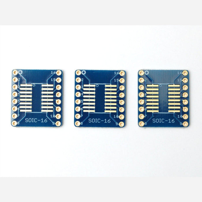 Adafruit SMT breakout PCB for SOIC or TSSOP - various sizes - 16 pin - pack of three