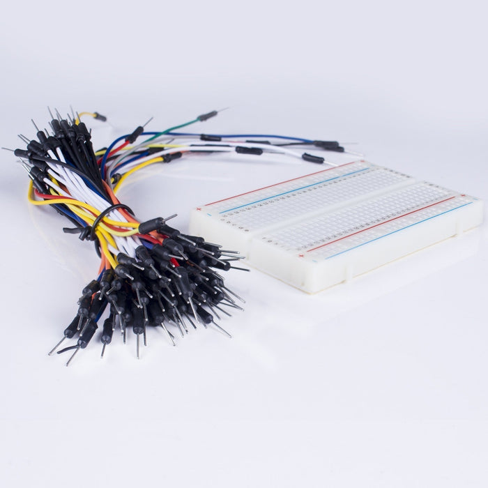 MB102 400 Mini Breadboard Point Solderless Prototype PCB Board + 65pcs Flexible Jumper Cable Wires