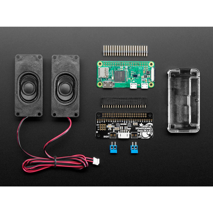 Stereo Bonnet Pack for Raspberry Pi Zero W - Includes Pi Zero W