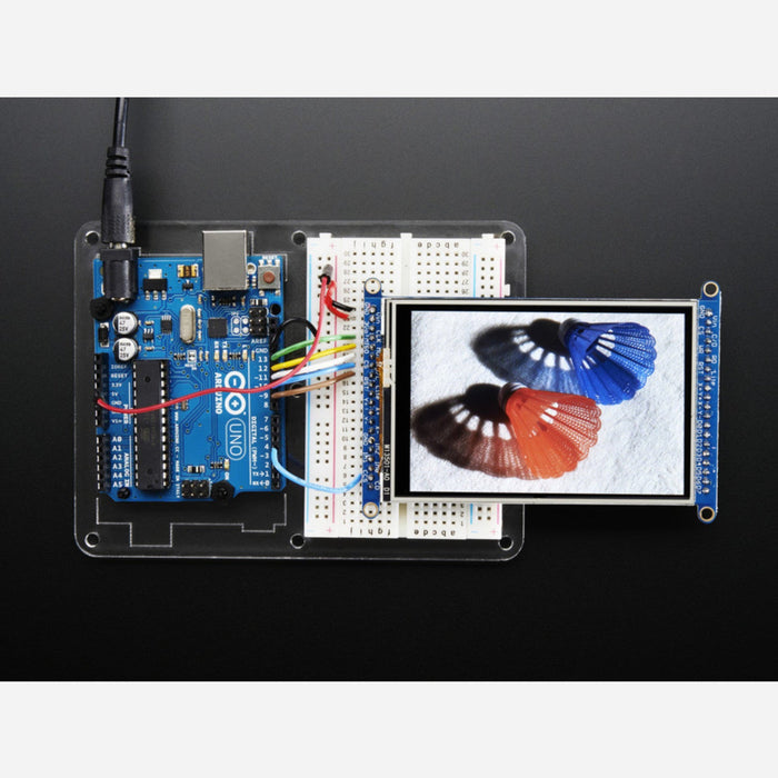 3.5 TFT 320x480 + Touchscreen Breakout Board w/MicroSD Socket [HXD8357D]