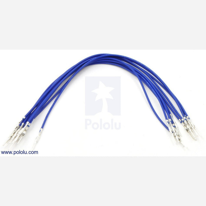 Wires with Pre-crimped Terminals 10-Pack M-M 6 Blue