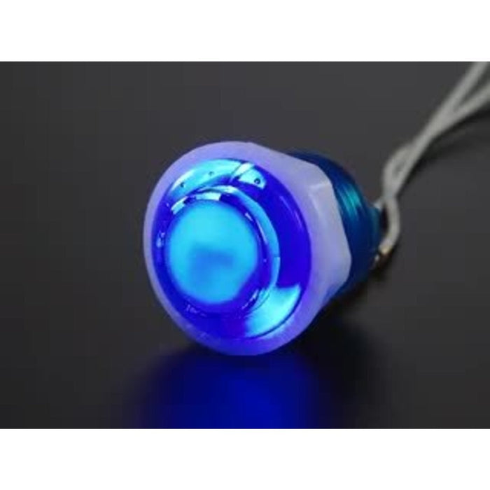Mini LED Arcade Button - 24mm Translucent Blue