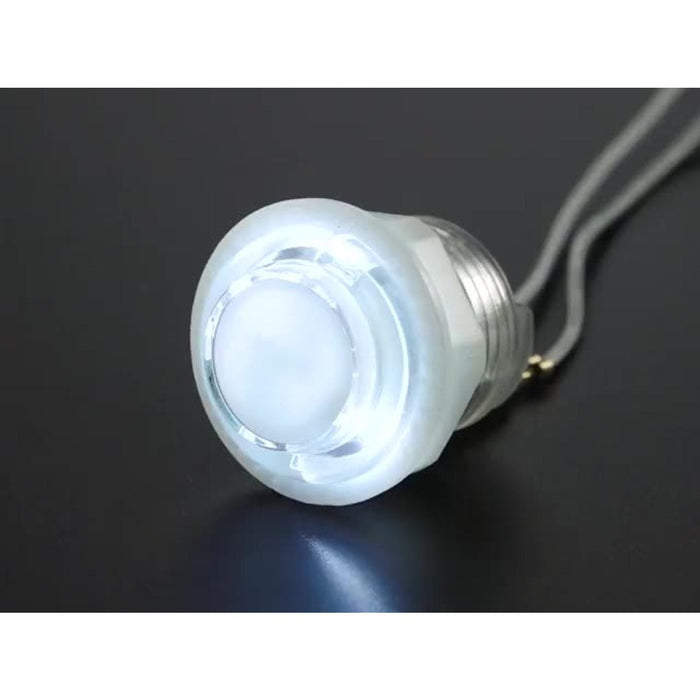 Arcade Button with LED - 30mm Translucent Blue