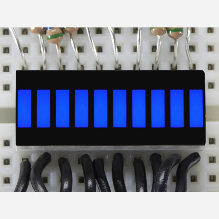 10 Segment Light Bar Graph LED Display - Blue [KWL-R1025BB]