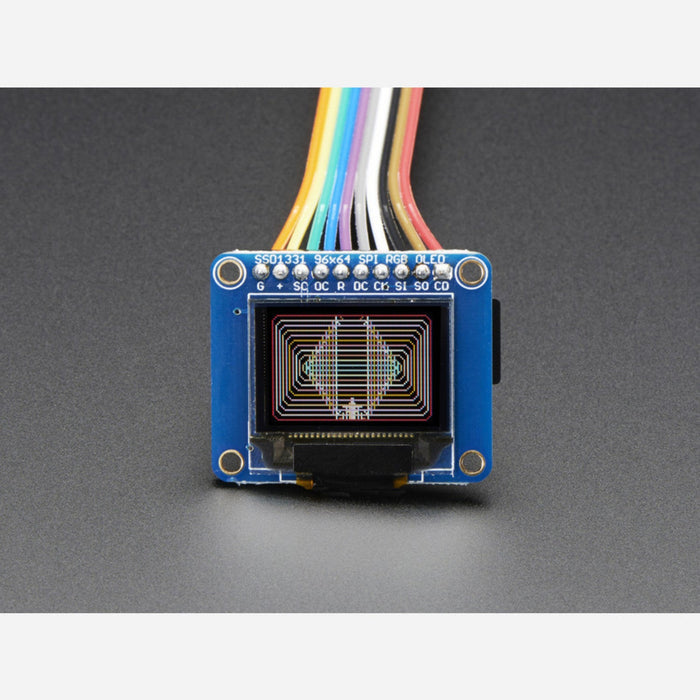 OLED Breakout Board - 16-bit Color 0.96 w/microSD holder