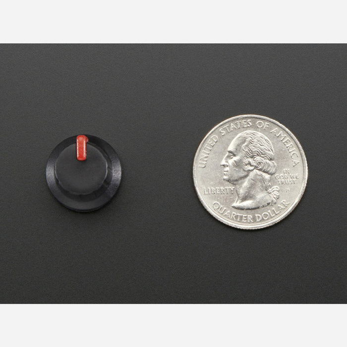 Potentiometer Knob - Soft Touch T18 - Red