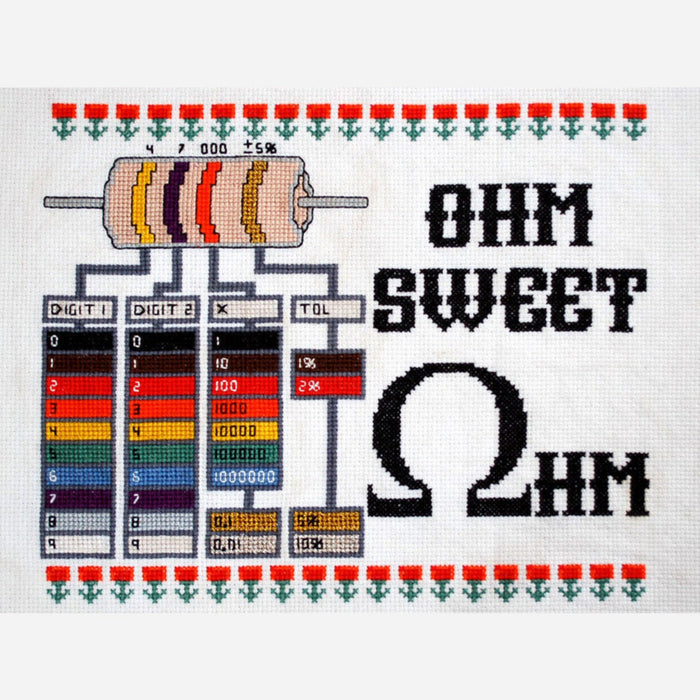 Adafruit Ohm Sweet Ohm Cross-Stitch Kit