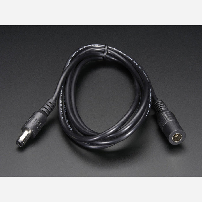 2.1mm female/male barrel jack extension cable [1.5m / 5 ft]