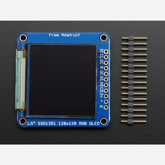 OLED Breakout Board - 16-bit Color 1.5 w/microSD holder