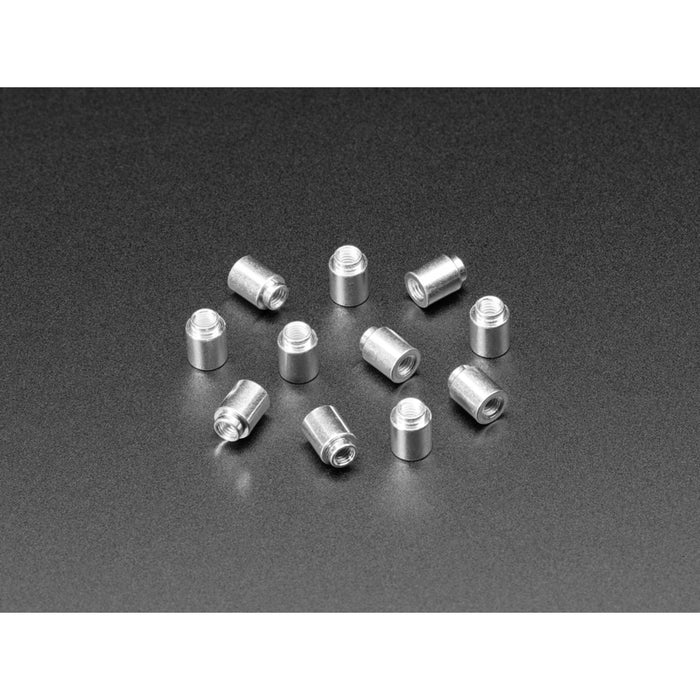 SMT / Solderable Standoff Nuts - M3 x 6mm - 10 pack