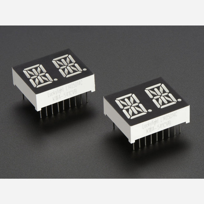 Dual Alphanumeric Display -Yellow 0.54 Digit Height - Pack of 2
