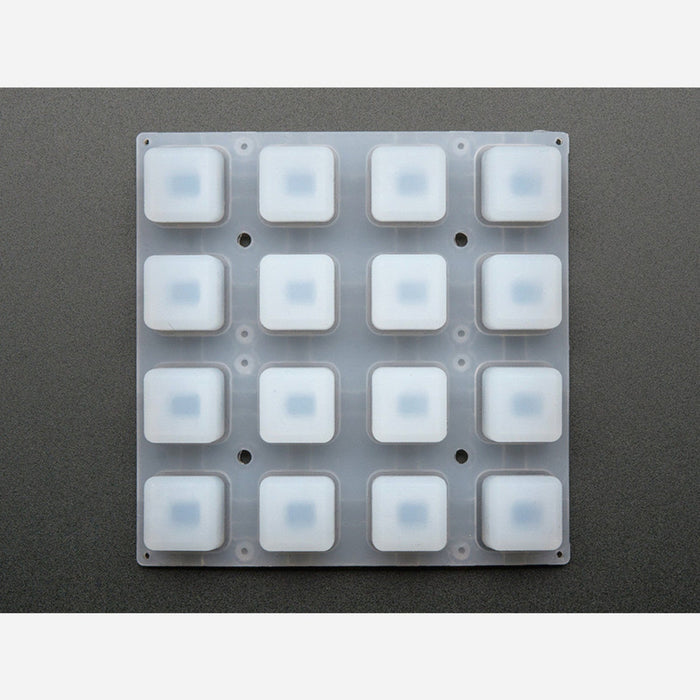 Silicone Elastomer 4x4 Button Keypad - for 3mm LEDs