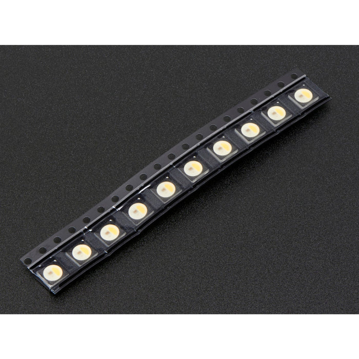 NeoPixel RGBW LEDs w/ Integrated Driver Chip - Natural White [~4500K - Black Casing - 10 Pack]