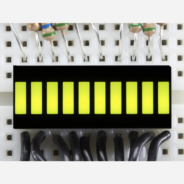 10 Segment Light Bar Graph LED Display - Yellow-Green