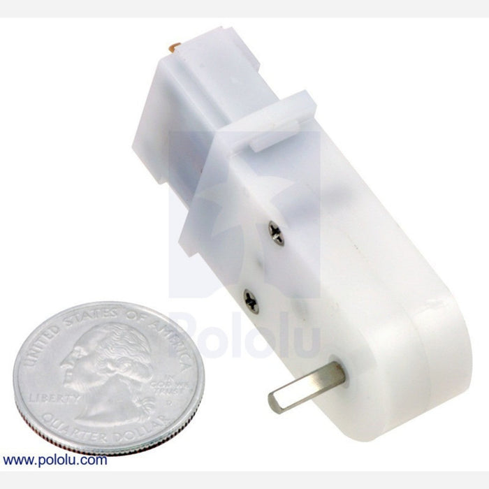 120:1 Mini Plastic Gearmotor, Offset 3mm D-Shaft Output