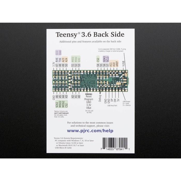 Teensy 3.6 without headers