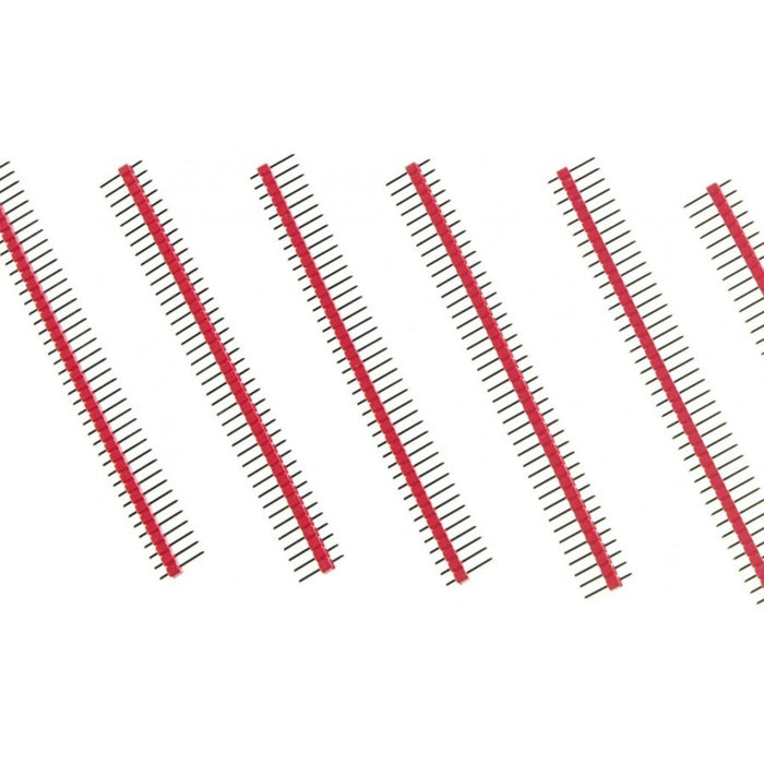 Arduino Male Pin Headers | 0.1 (2.54 mm) Straight Red