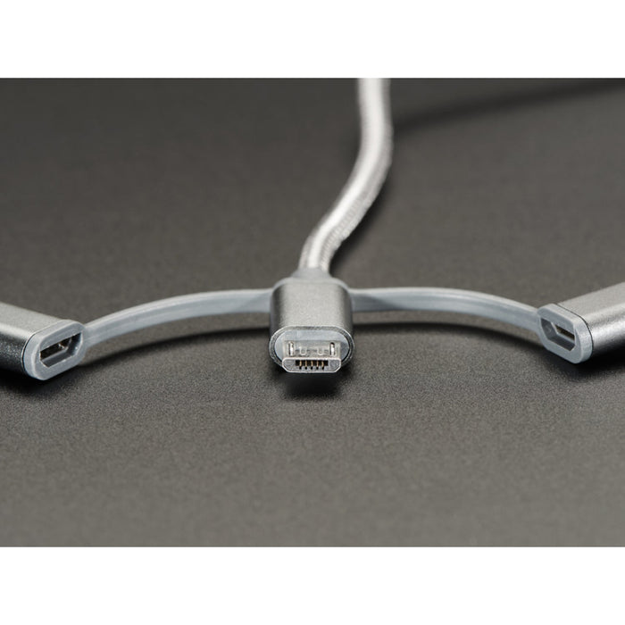 USB 3-in-1 Sync and Charge Cable - Micro B / Type-C / Lightning