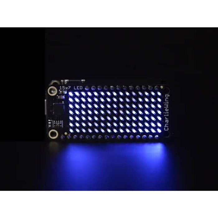 Adafruit 15x7 CharliePlex LED Matrix Display FeatherWing - Warm White