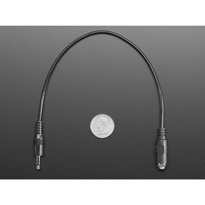 Panel Mount Stereo Audio Extension Cable - 1/8 / 3.5mm