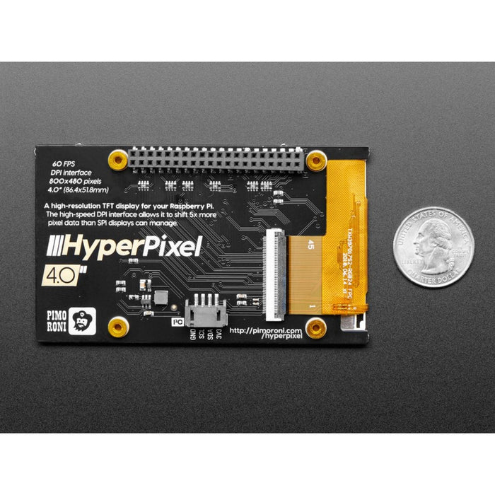Pimoroni HyperPixel - 4.0 Hi-Res Display for Raspberry Pi - Non-Touch