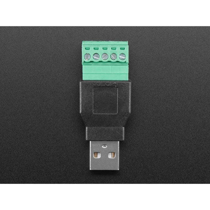 USB-A Male Plug to 5-pin Terminal Block