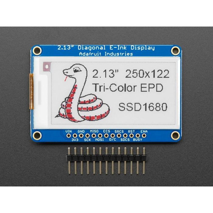 Adafruit 2.13 250x122 Tri-Color eInk / ePaper Display with SRAM - SSD1680 Driver