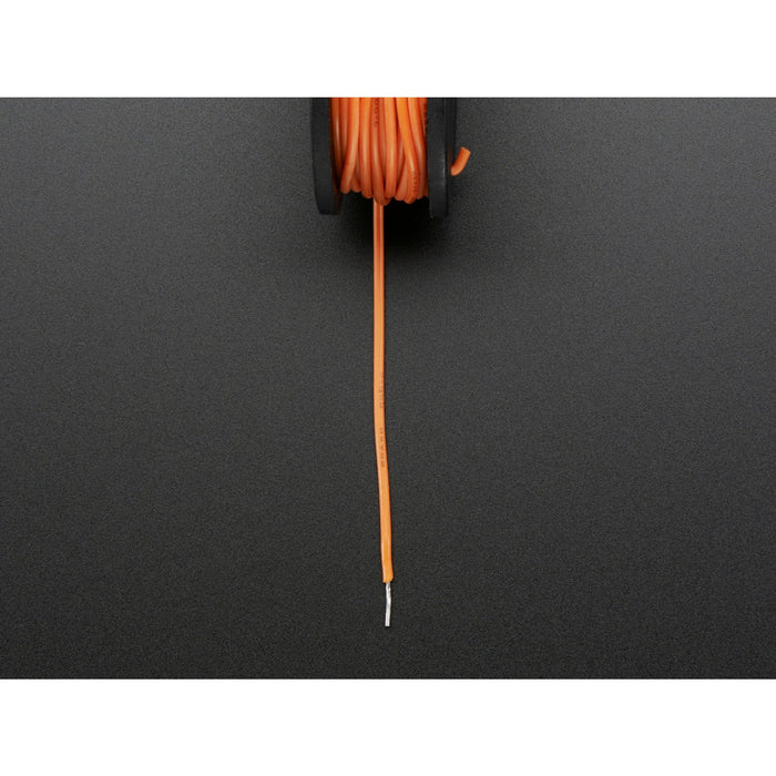 Silicone Cover Stranded-Core Wire - 25ft 26AWG - Orange