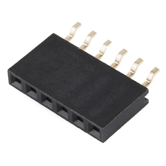 Header - 6-pin Female (SMD, 0.1, Right Angle)