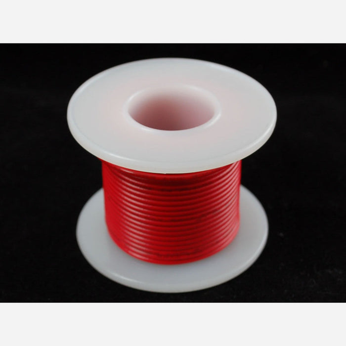 Solid-Core Wire Spool - 25ft - 22AWG - Red