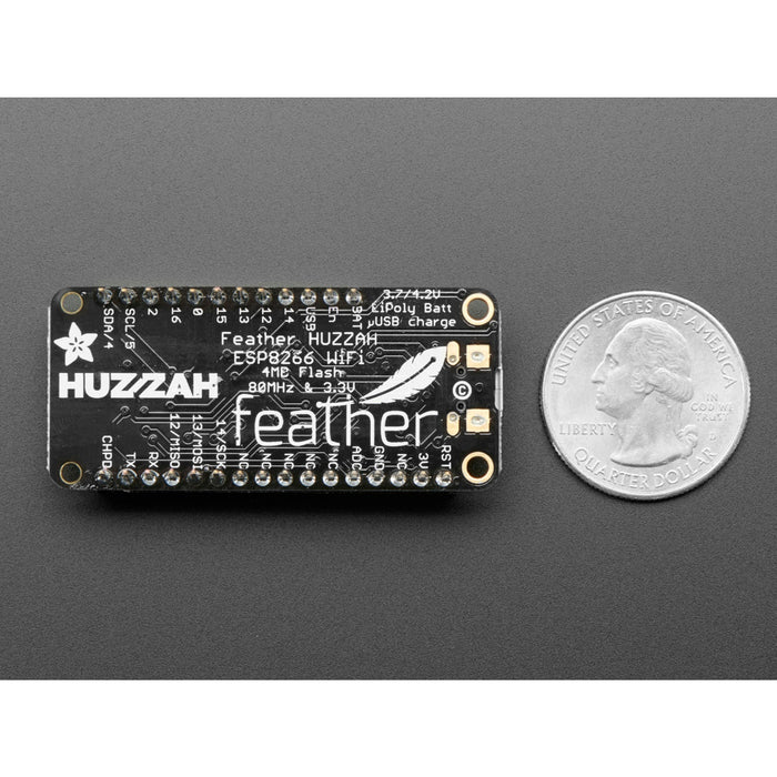 Assembled Feather HUZZAH w/ ESP8266 WiFi With Stacking Headers
