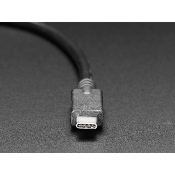 USB C Round Panel Mount Extension Cable - 30cm