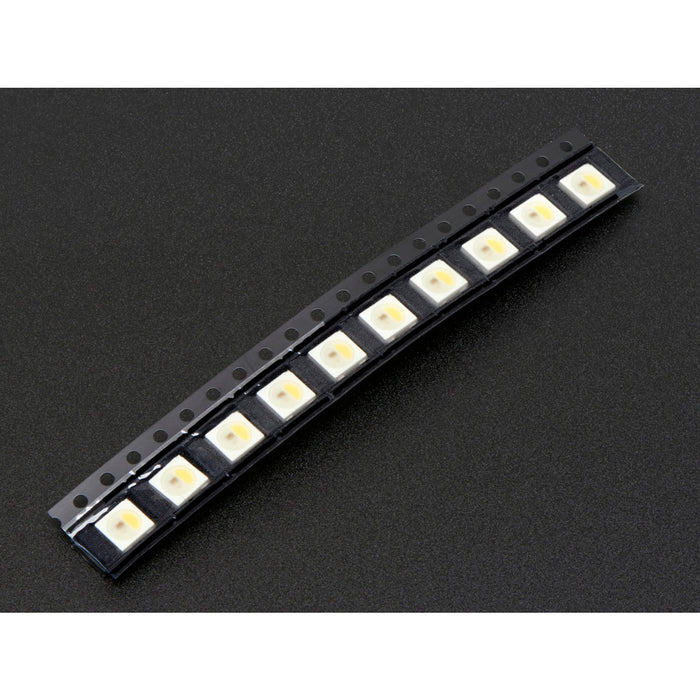 NeoPixel RGBW LEDs w/ Integrated Driver Chip - Cool White [~6000K - White Casing - 10 Pack]