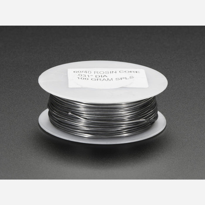 Mini Solder spool - 60/40 lead rosin-core solder 0.031 diameter [100g]