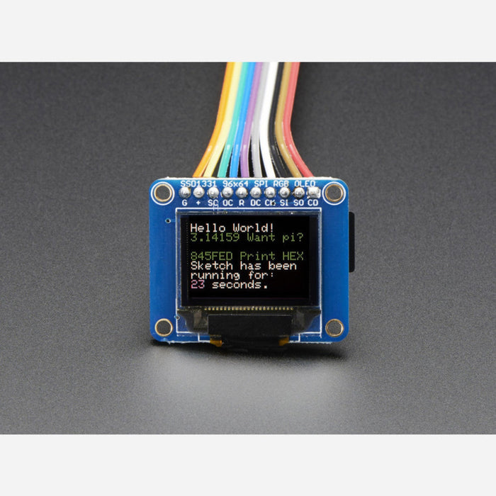 OLED Breakout Board - 16-bit Color 0.96 w/microSD holder