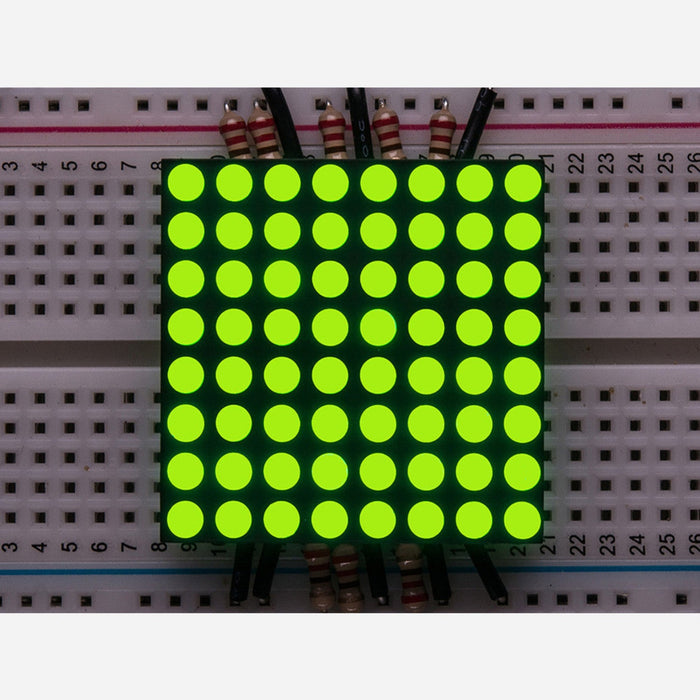 Small 1.2 8x8 Ultra Bright Yellow-Green LED Matrix [KWM-30881CUGB]
