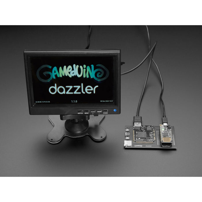 Gameduino 3X Dazzler for Feather M4 by Excamera Labs