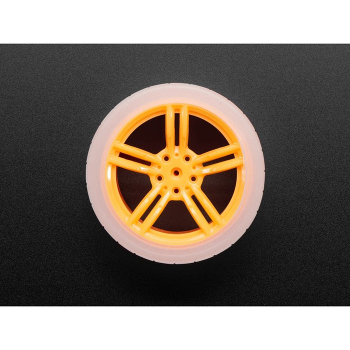 Orange and Clear TT Motor Wheel for TT DC Gearbox Motor