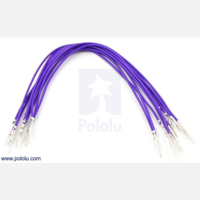 Wires with Pre-crimped Terminals 10-Pack M-M 6 Purple