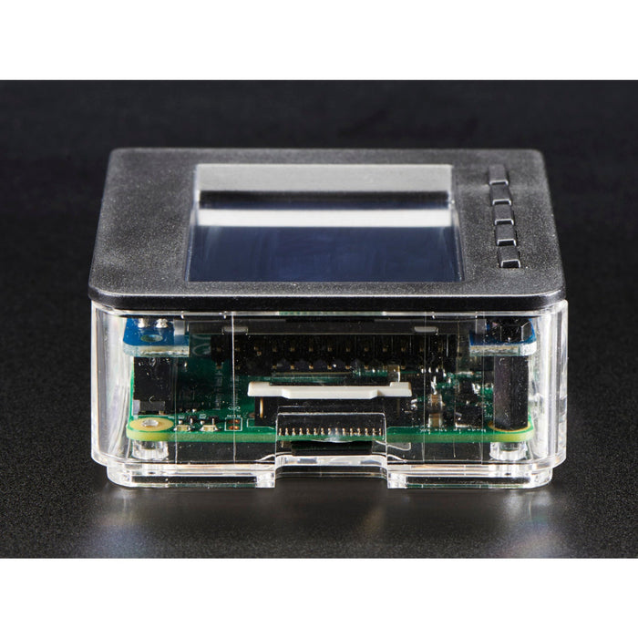 Pi Model B+ / Pi 2 / Pi 3 - Case Base and Faceplate Pack - Clear [for 2.8 PiTFT]