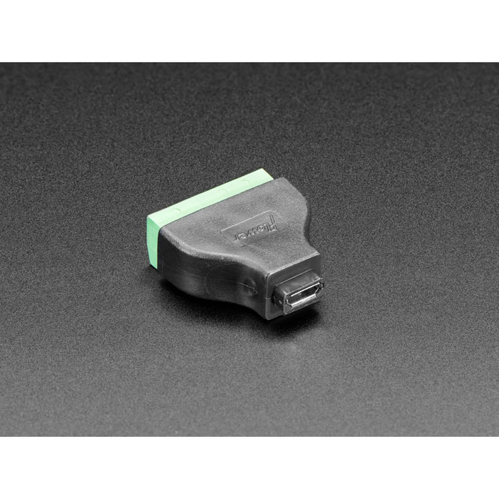 USB Micro B Female Socket to 5-pin Terminal Block