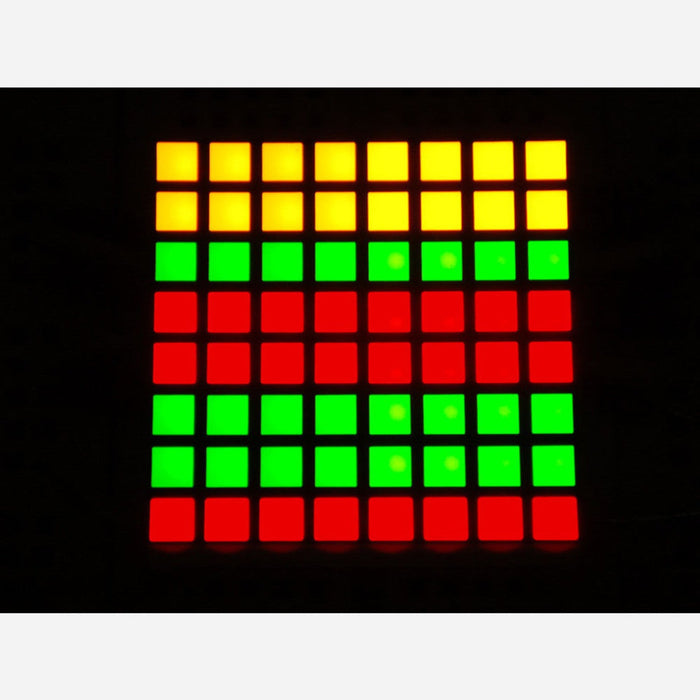 Small 1.2 8x8 Bi-Color (Red/Green) Square LED Matrix