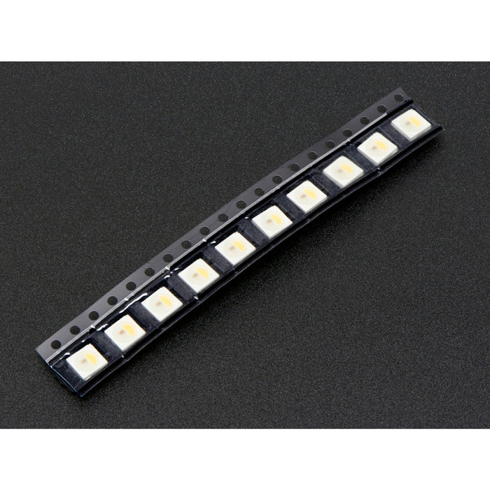 NeoPixel RGBW LEDs w/ Integrated Driver Chip - Natural White [~4500K - White Casing - 10 Pack]