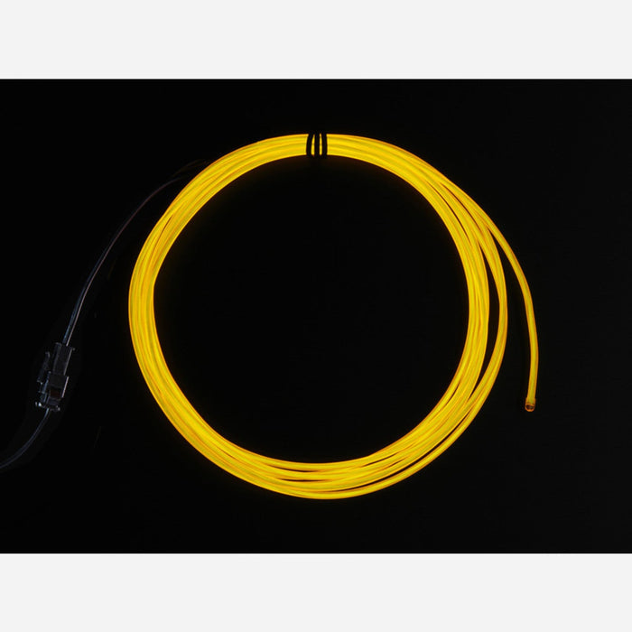 High Brightness Yellow Electroluminescent (EL) Wire - 2.5 meters [High brightness, long life]