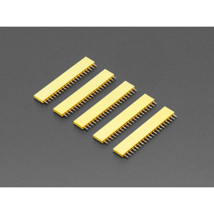 20-pin 0.1 Female Header - Yellow - 5 pack
