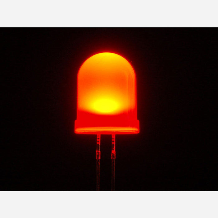 Diffused Red 10mm LED (25 pack)