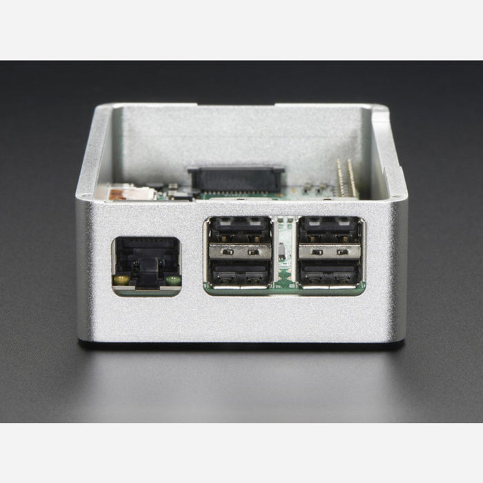 Anidees Silver Case w/ Crystal Top for Raspberry Pi B+/Pi 2/Pi 3