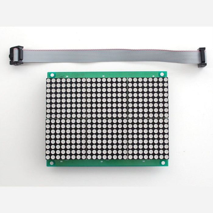 16x24 Red LED Matrix Panel - Chainable HT1632C Driver